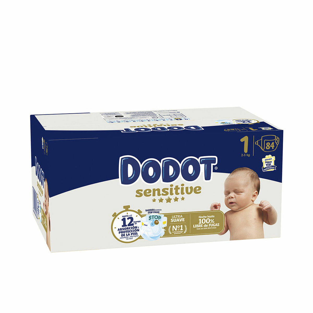 Fraldas descartáveis Dodot Sensitive 1 84 Unidades