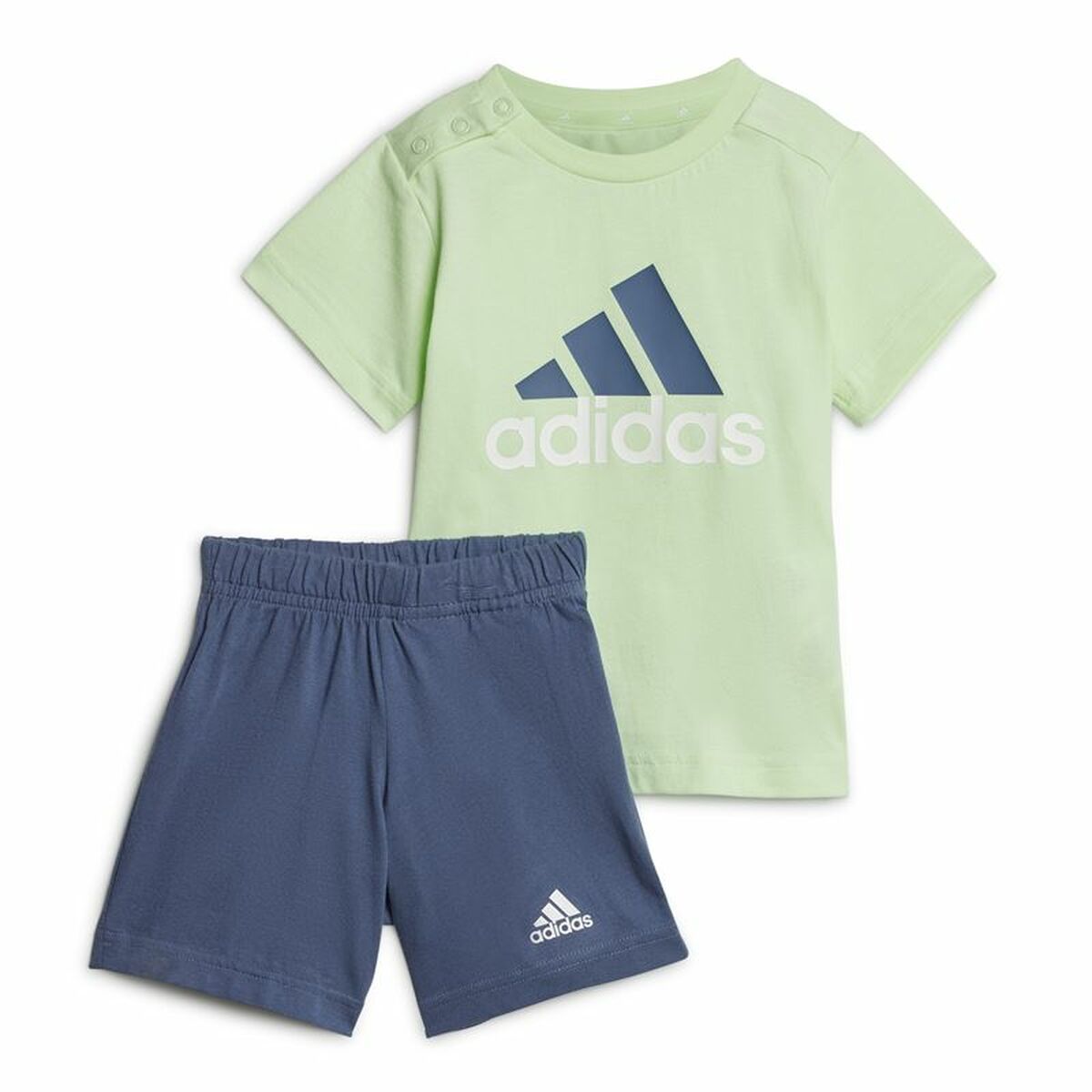 Conjunto de Desporto para Bebé Adidas Bl Cotton Set Infantil Azul Verde Claro