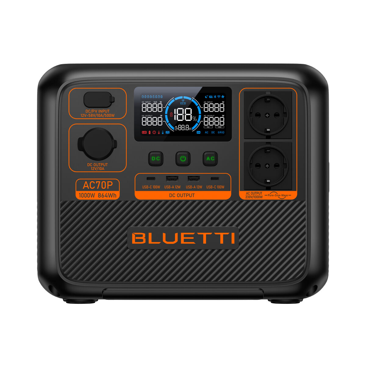 Central eléctrica portátil Bluetti P-AC70P-EU-GY-BL-010