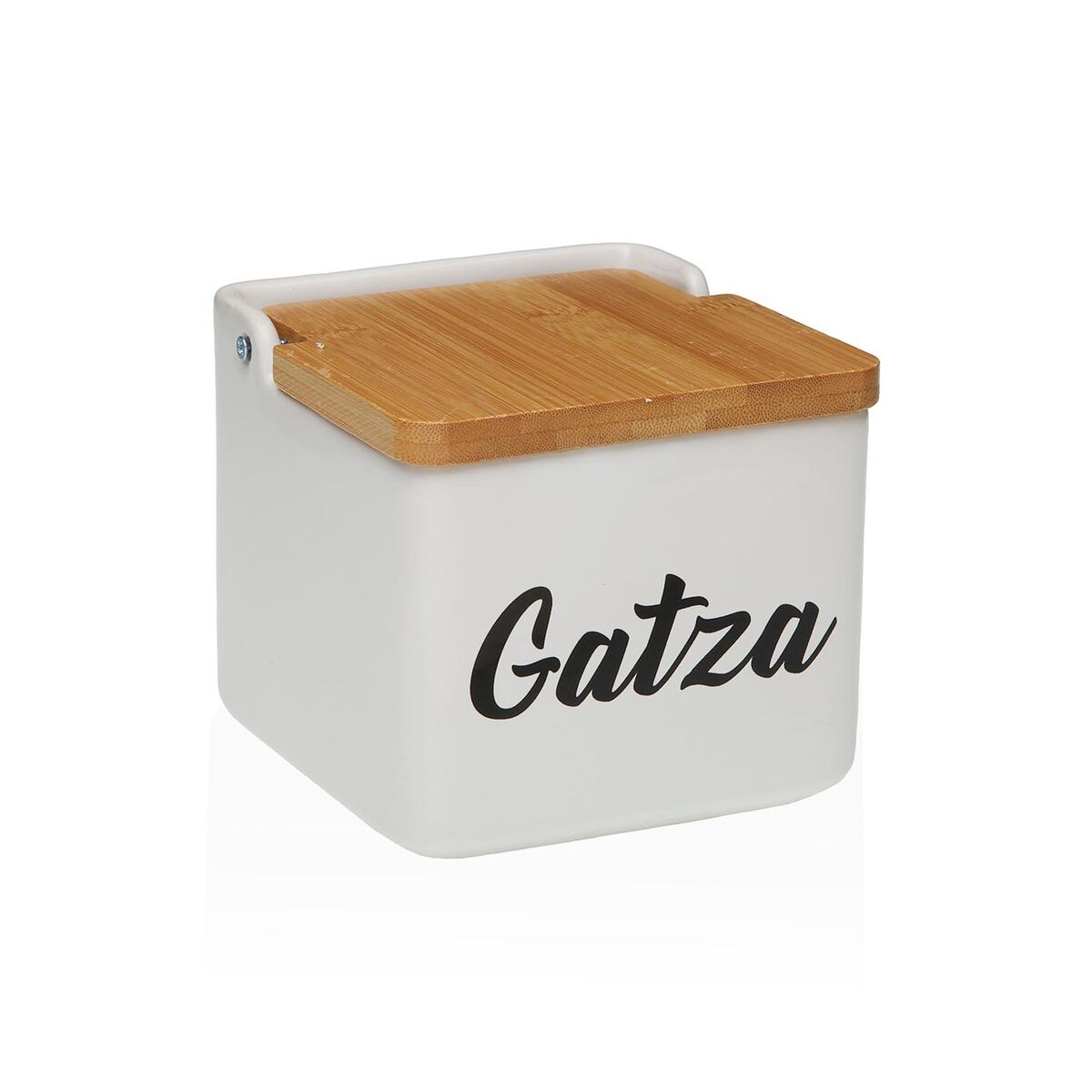 Saleiro com Tampa Versa GATZA Cerâmica 8,8 x 8,5 x 8,8 cm