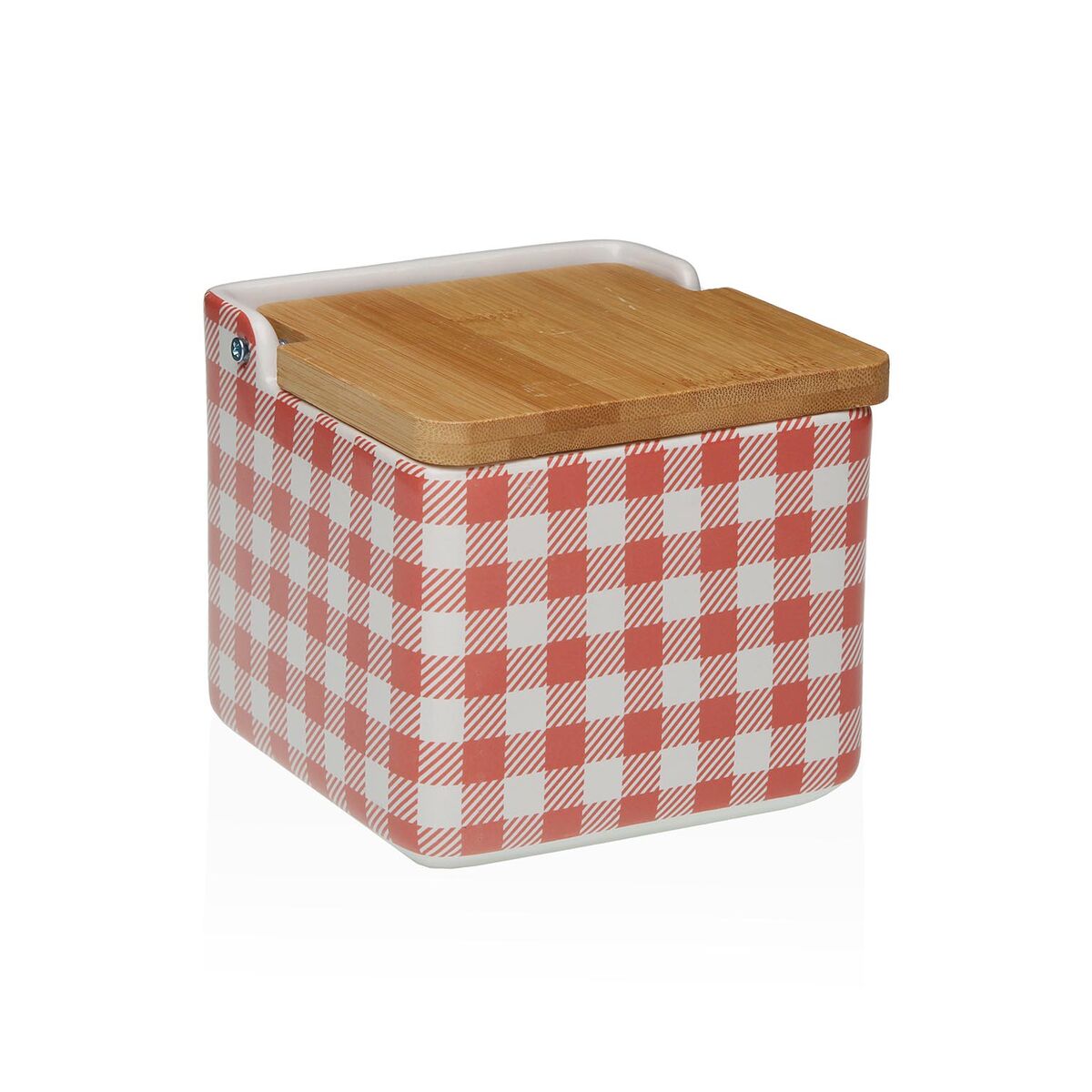 Saleiro com Tampa Versa VICHY Cerâmica 12,2 x 11,5 x 12,2 cm