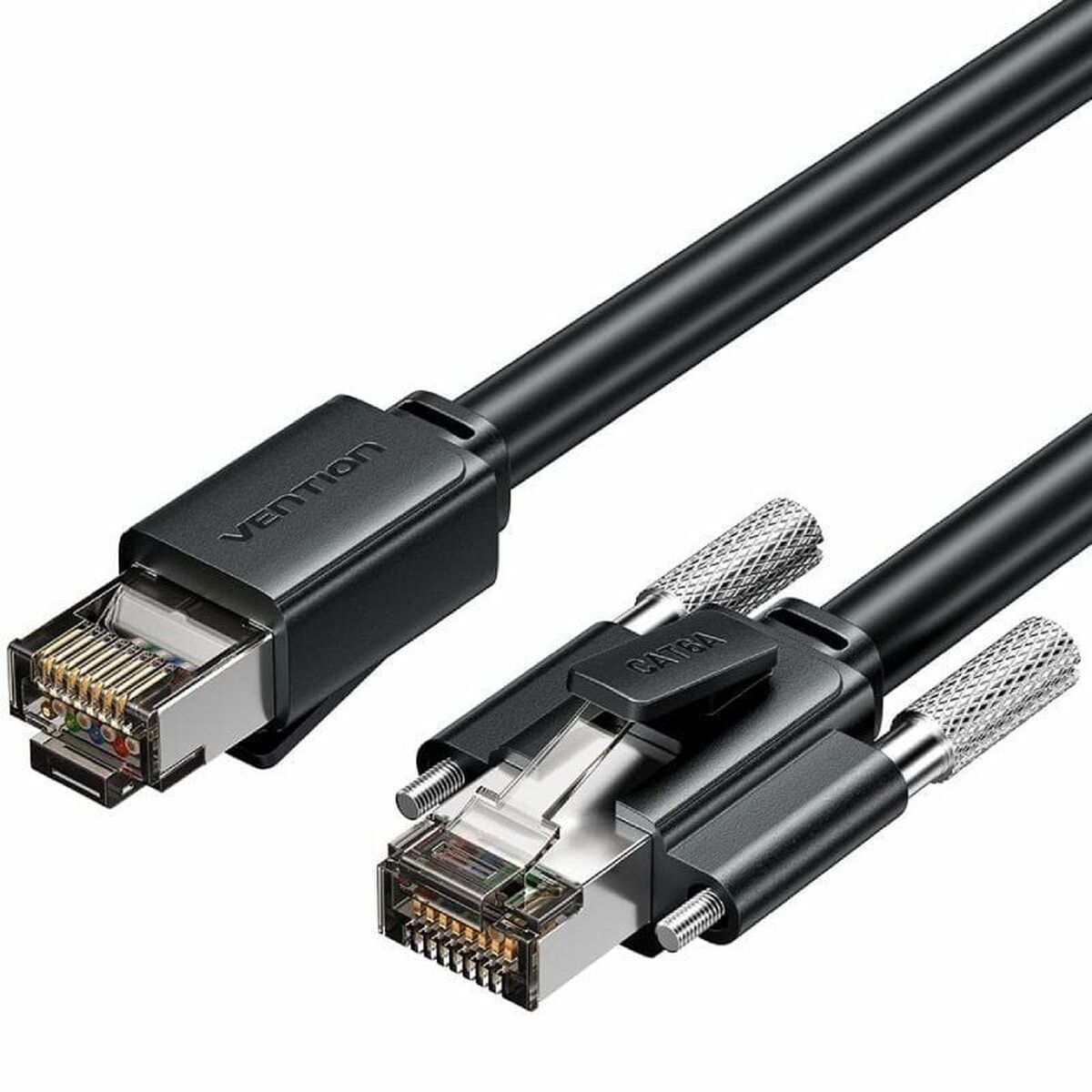 Cabo RJ45 Categoria 6 FTP Rígido Vention IBUBH Preto 2 m