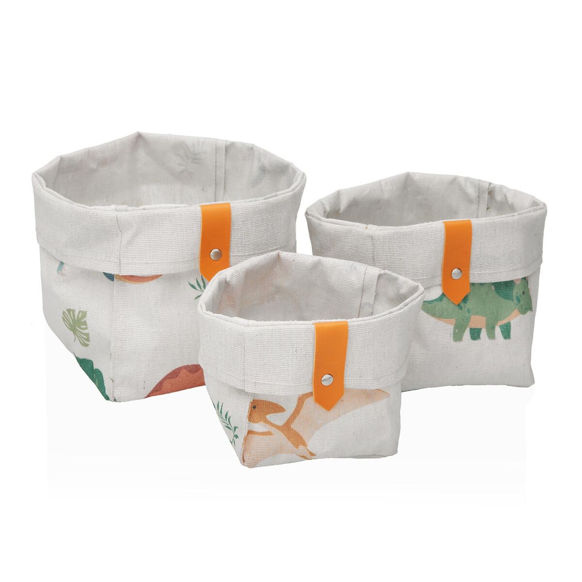 Cesta Multiusos Versa Têxtil 10 x 10 x 10 cm 14 x 14 x 14 cm 12 x 12 x 12 cm