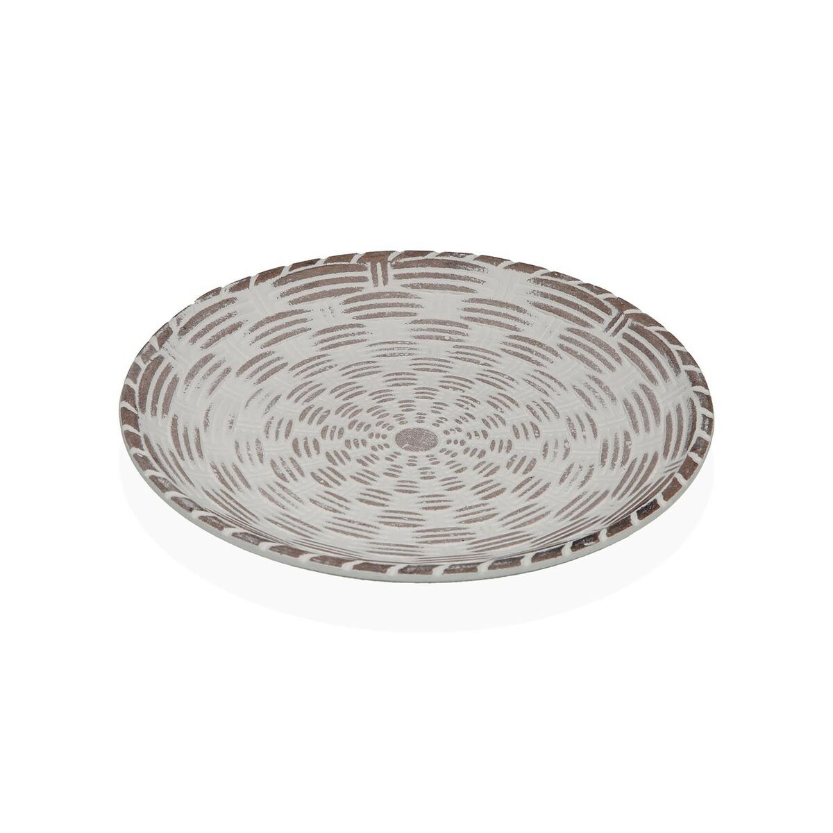 Tabuleiro de Bolso Versa Branco Madeira MDF 20 x 2,5 x 20 cm