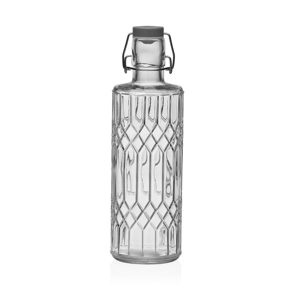 Garrafa de água Versa Transparente Vidro Alumínio