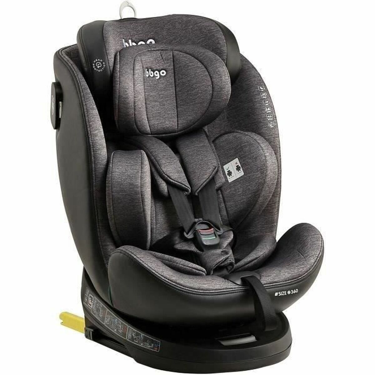 Cadeira para Automóvel BBGO Cinzento 0 (de 0 a 10 kilos) 0+ (de 0 a 13 kilos) I (9 - 18 kg) II (15-25 kg) III (22 - 36 kg) Infan