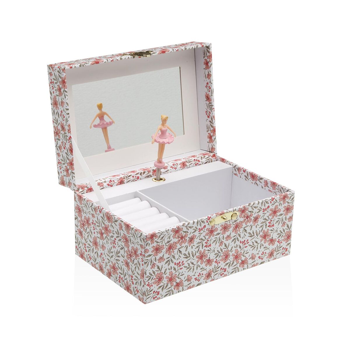 Guarda-Joias Versa Madeira Madeira MDF 12 x 10 x 18 cm Bloemen