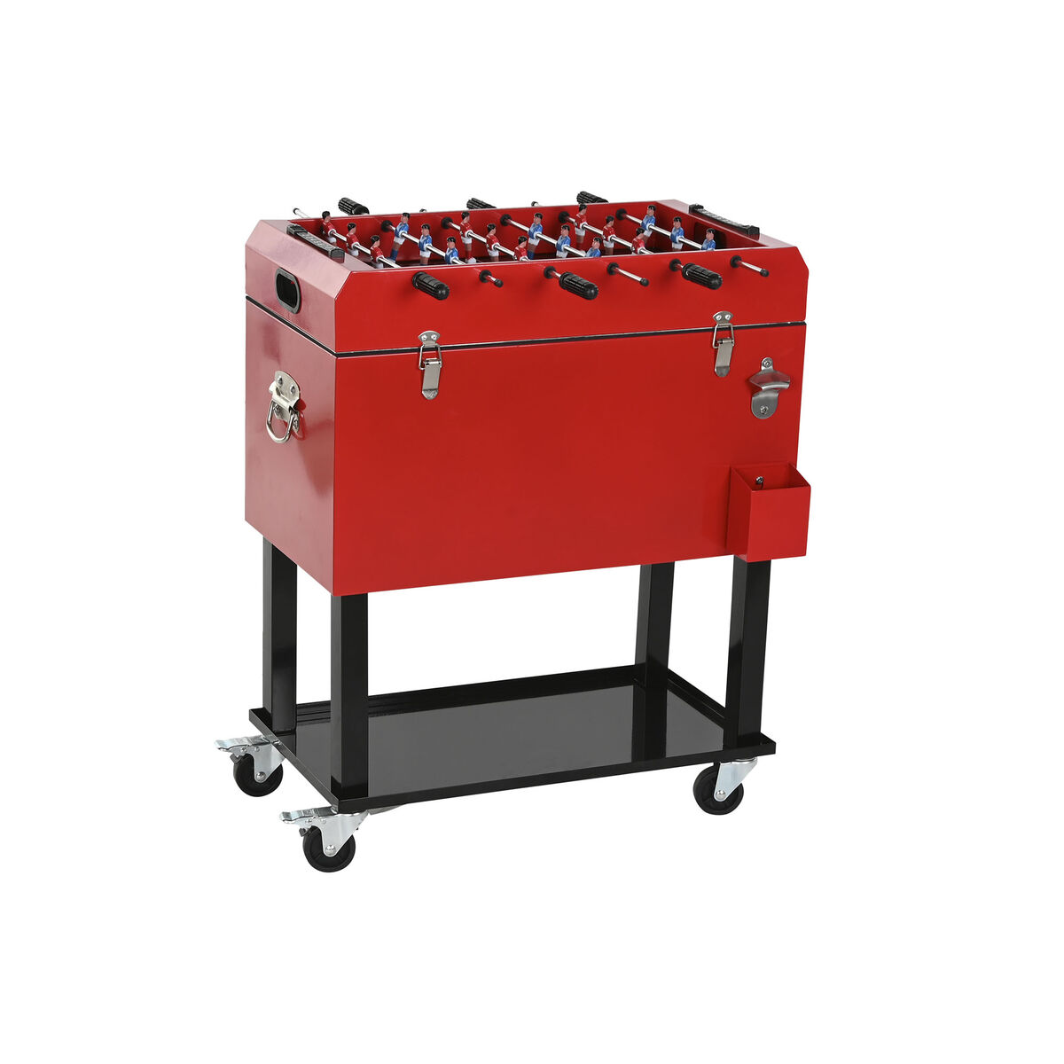 Frigorífico Portátil Home ESPRIT Preto Vermelho Metal 71 x 62 x 85 cm