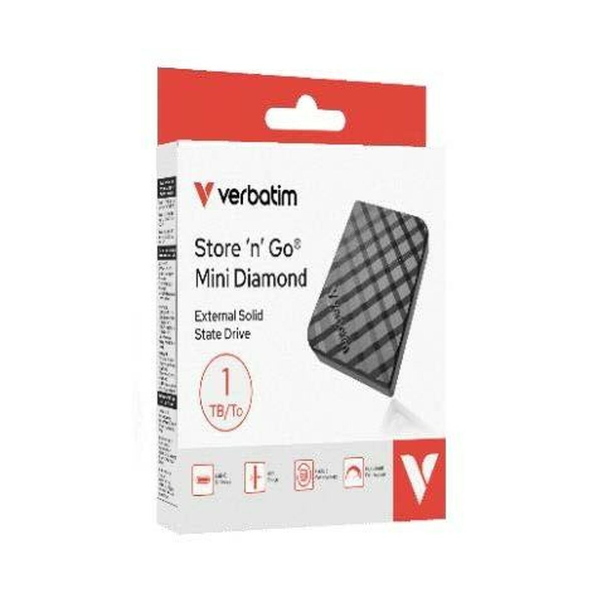 Disco Duro Externo Verbatim Preto 1 TB SSD