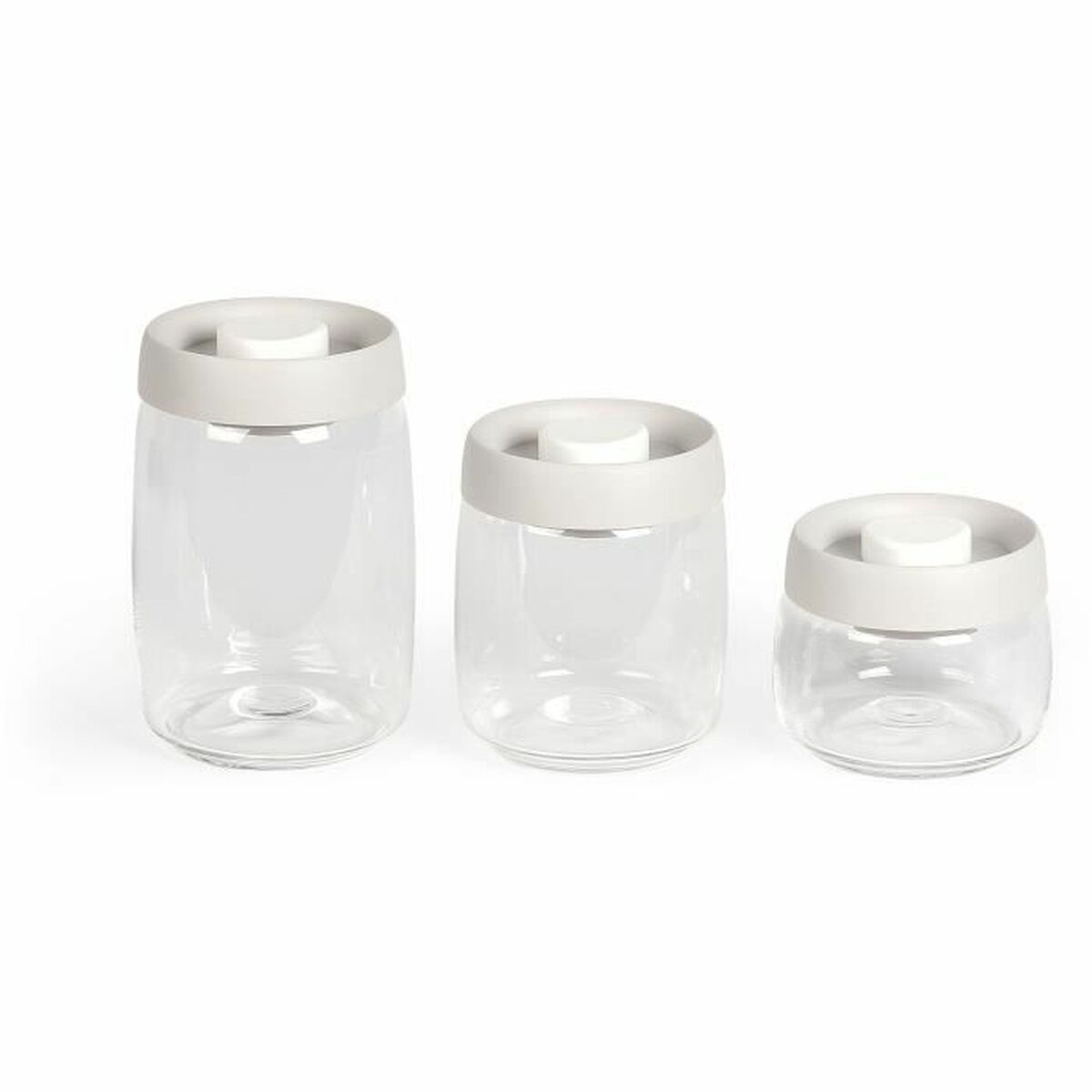 Conjunto de 3 Potes Livoo 23 x 12 x 23 cm Branco