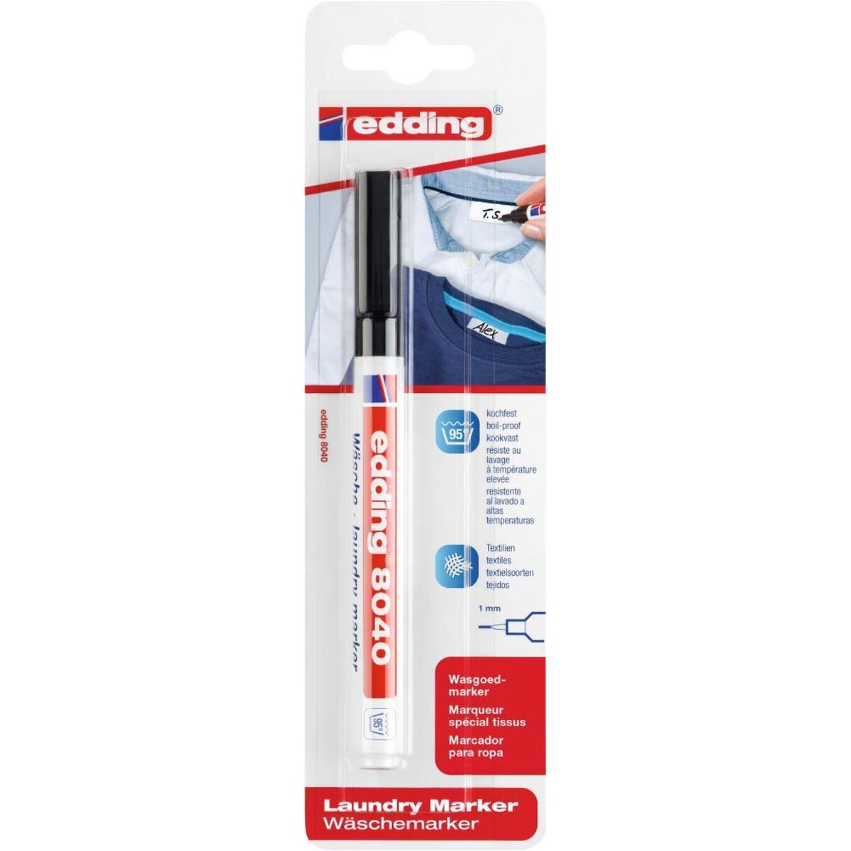 Rotulador Edding 8040 1 mm Preto