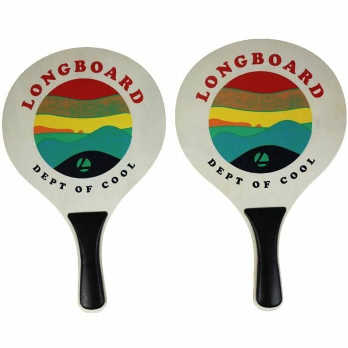 Pás de Praia com Bola Longboard Multicolor (2 Unidades)