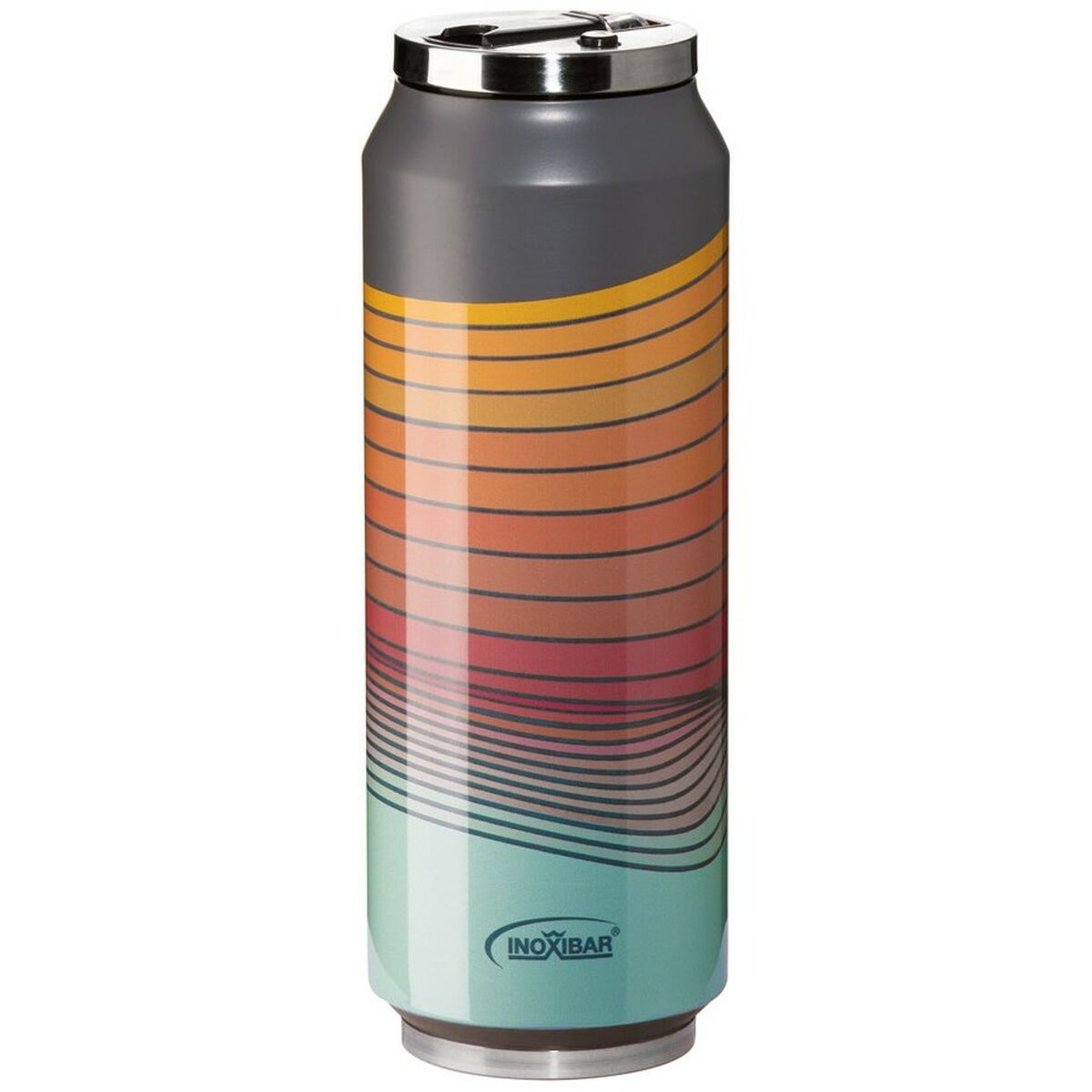 Termo de Viagem Inoxibar 61267 RED WAVES Vermelho 700 ml