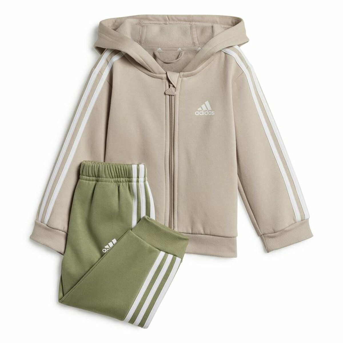 Conjunto de Desporto para Bebé Adidas Essentials Verde Cinzento Multicolor