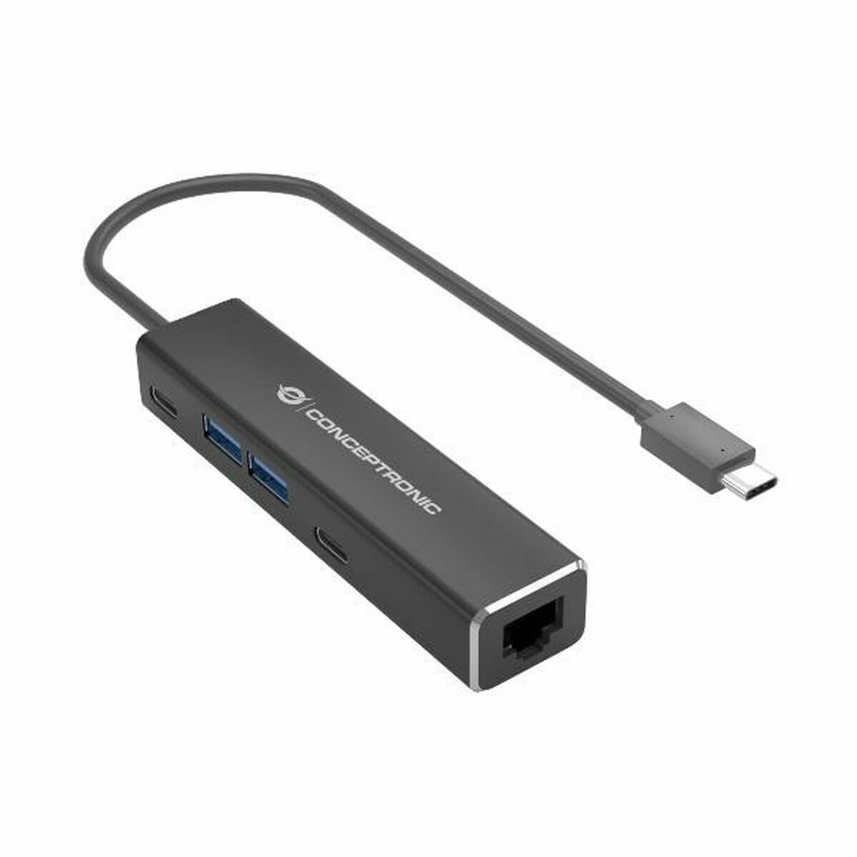 Adaptador USB 3.0 para USB-C Conceptronic 110520107101 Preto