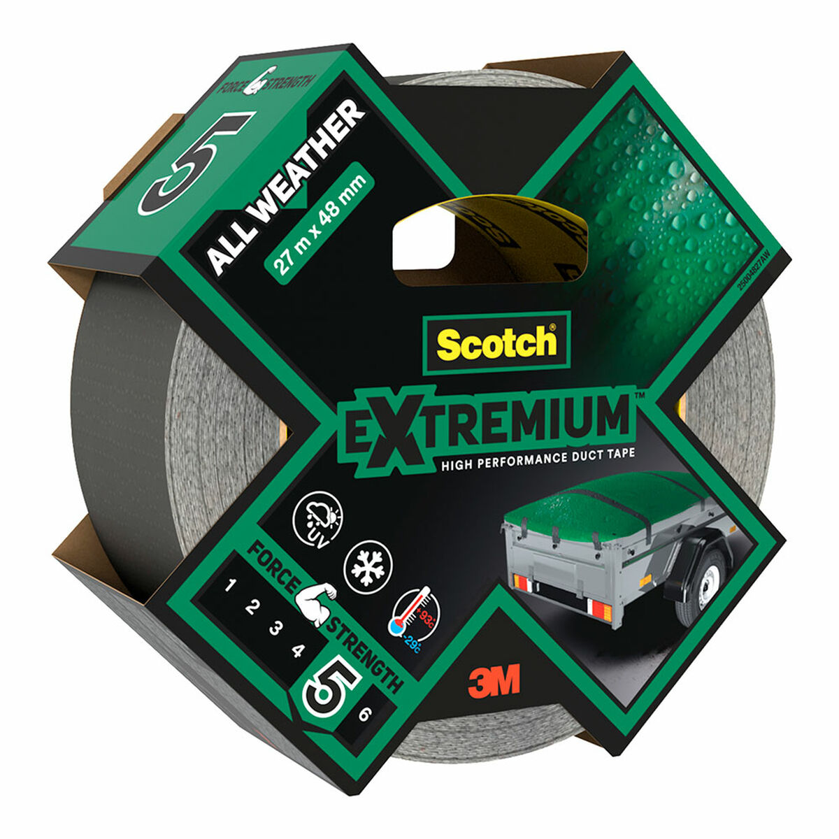 Fita americana Scotch extremium 5 27,4 m x 48 mm Cinzento