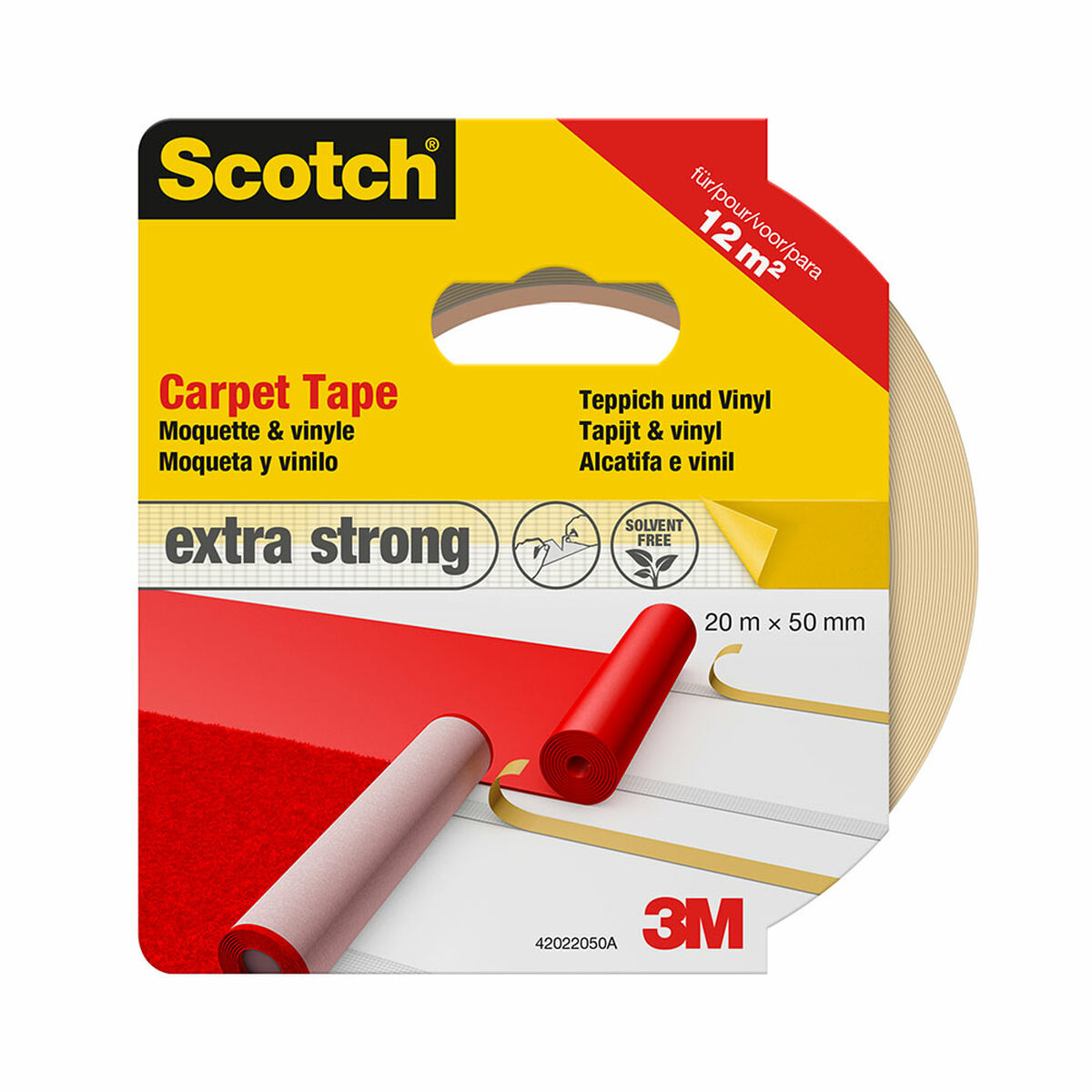 Fita de Dupla Face Scotch 20 m x 50 mm Tapete