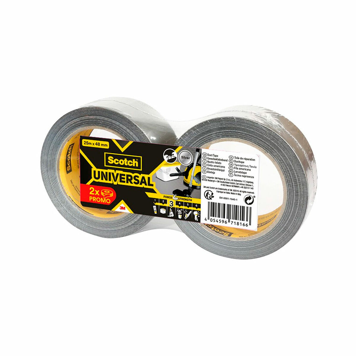 Fita americana Scotch Cinzento 25 m x 48 mm (2 Unidades)
