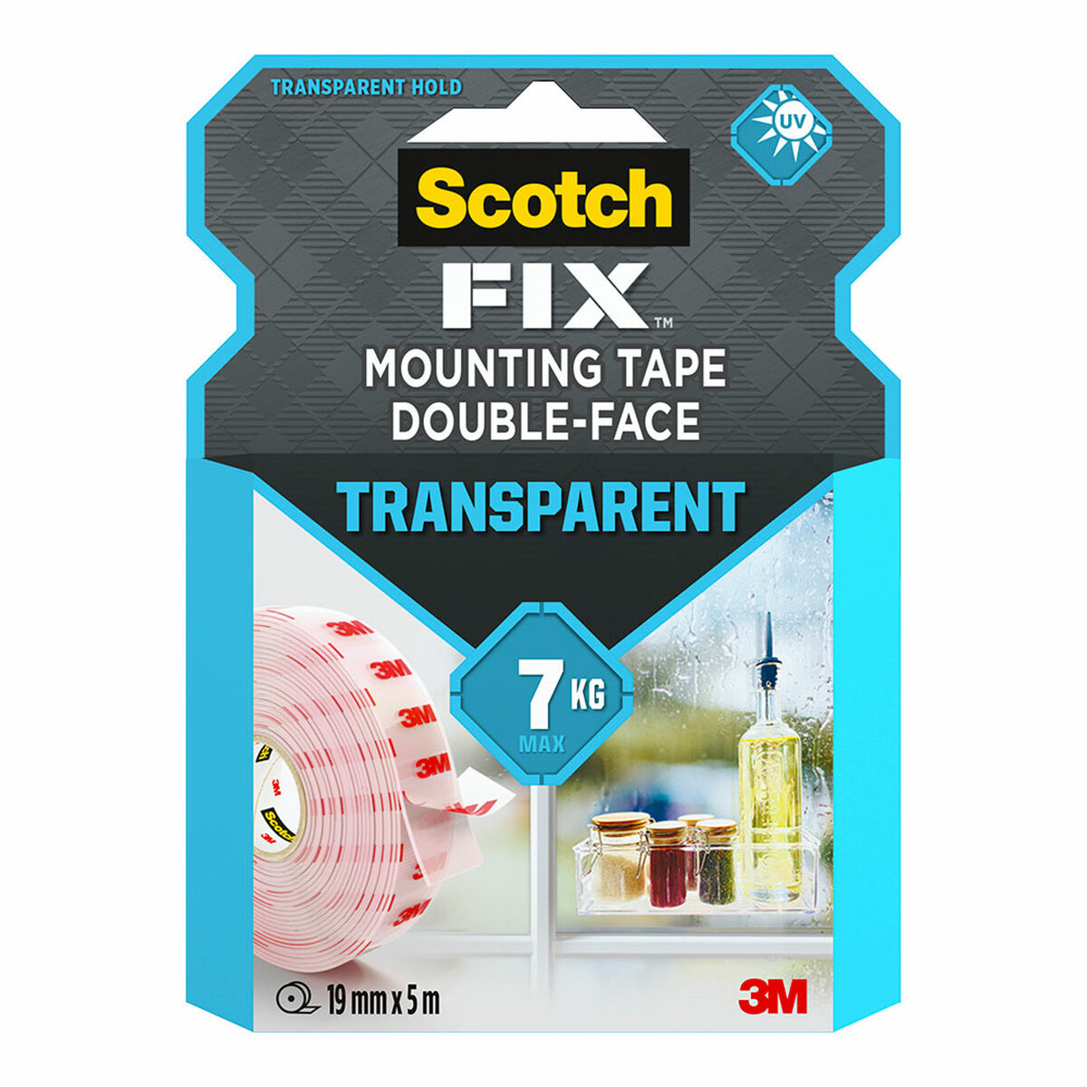 Fita de Dupla Face Scotch Transparente 19 mm x 5 m
