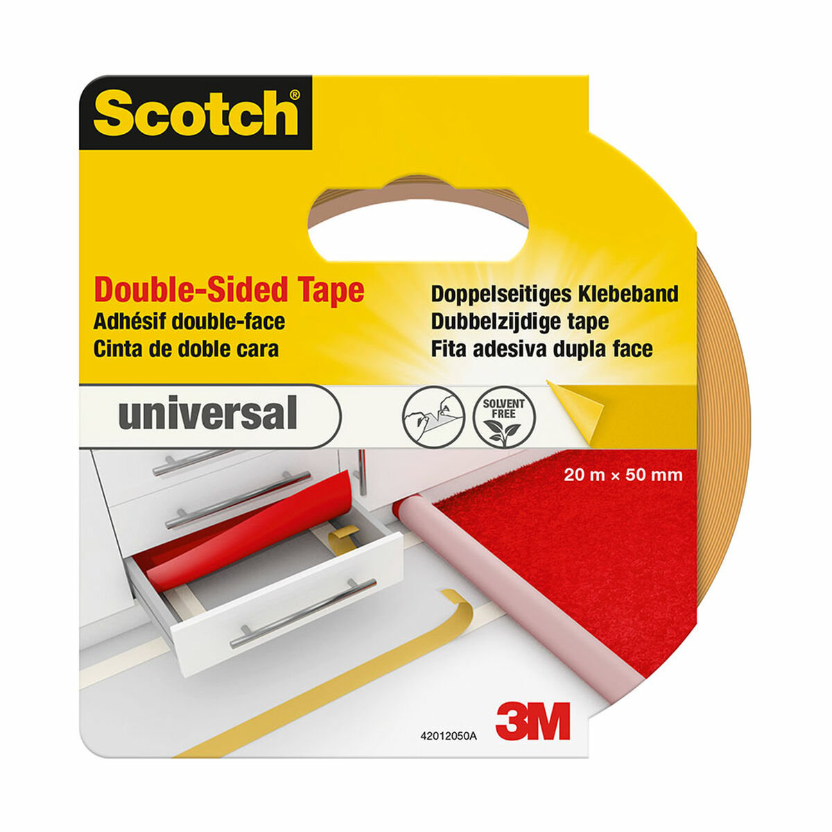 Fita de Dupla Face Scotch 20 m x 50 mm Branco