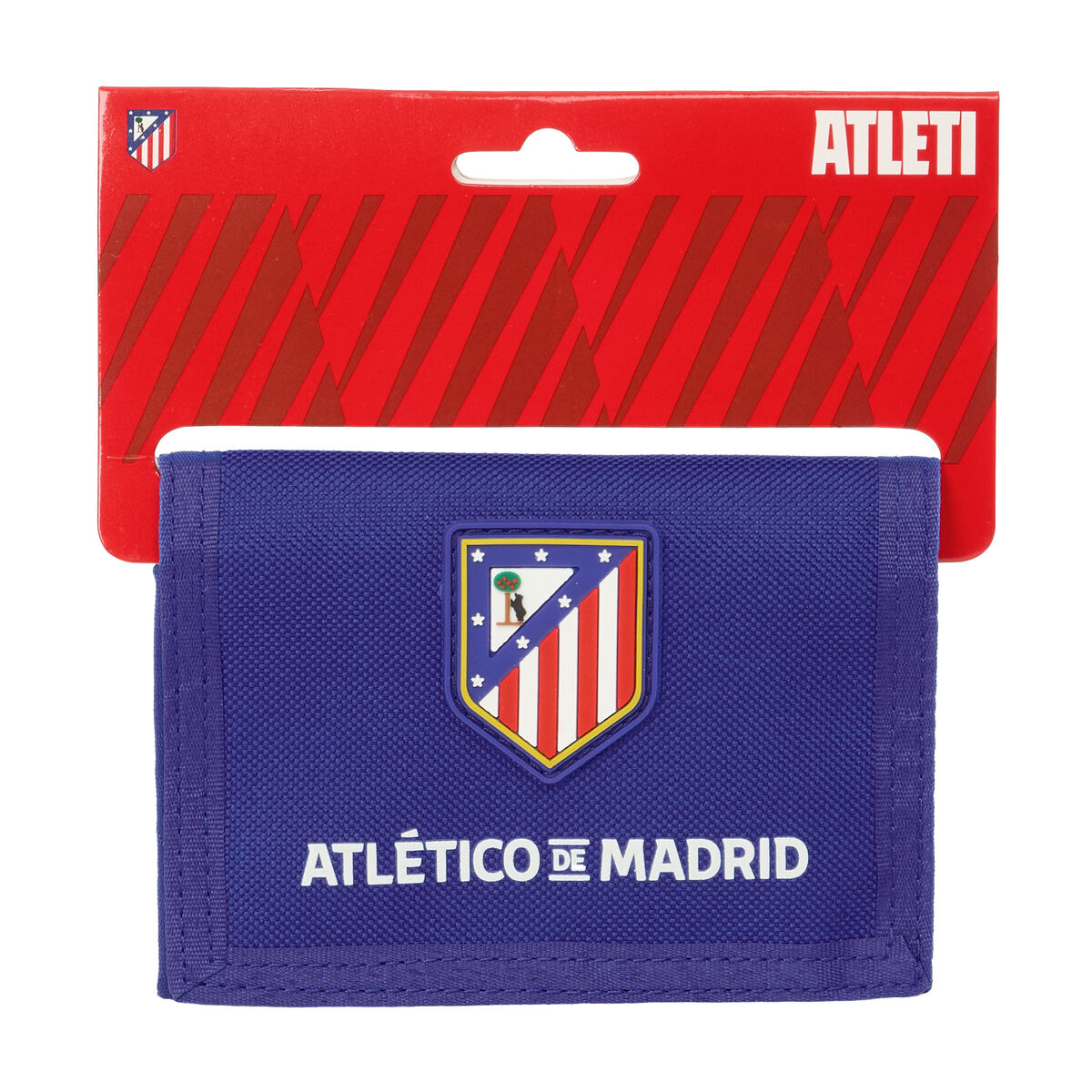 Carteira Atlético Madrid Azul Branco Vermelho 12,5 x 9,5 x 1 cm