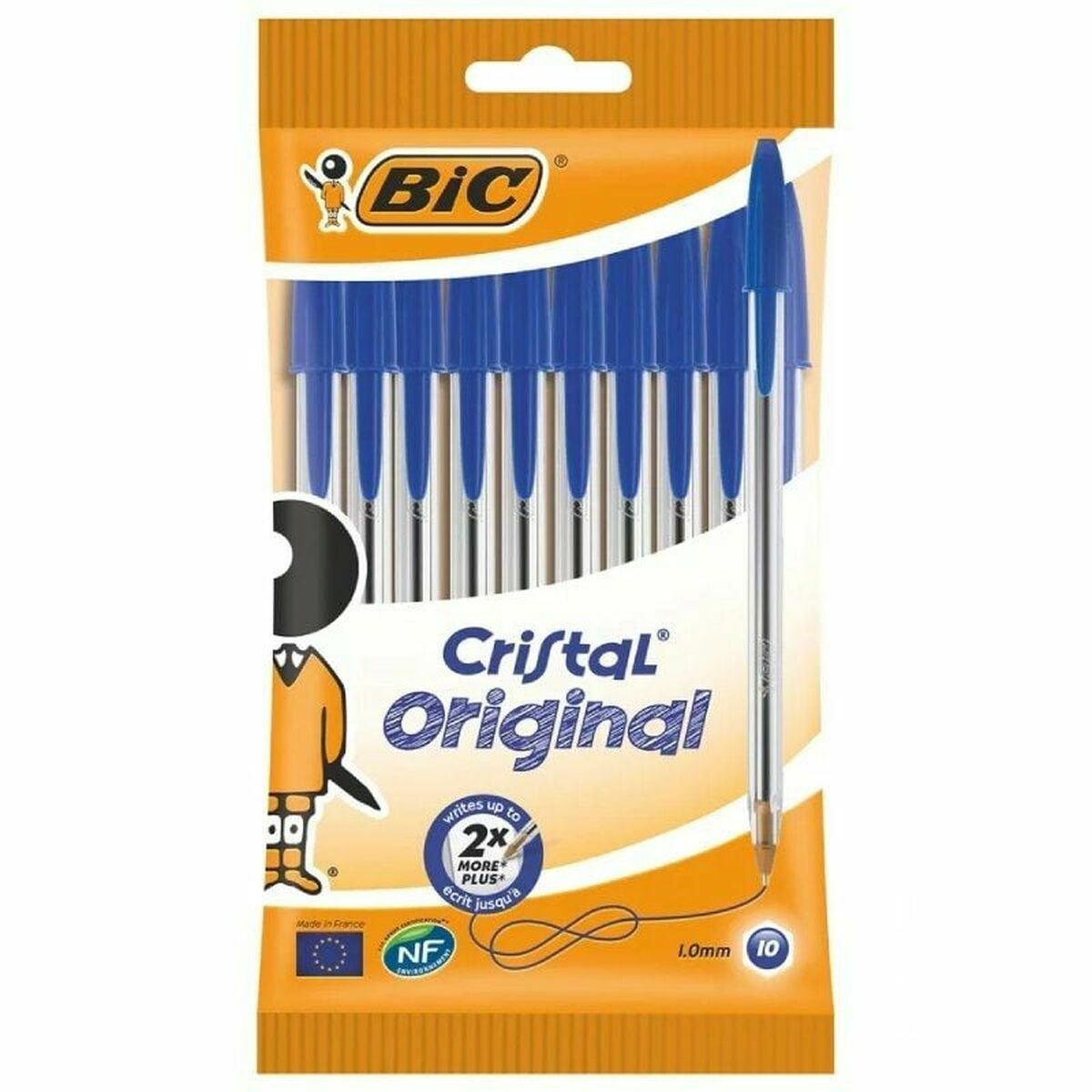 Conjunto de Canetas Bic Azul (10 Unidades)