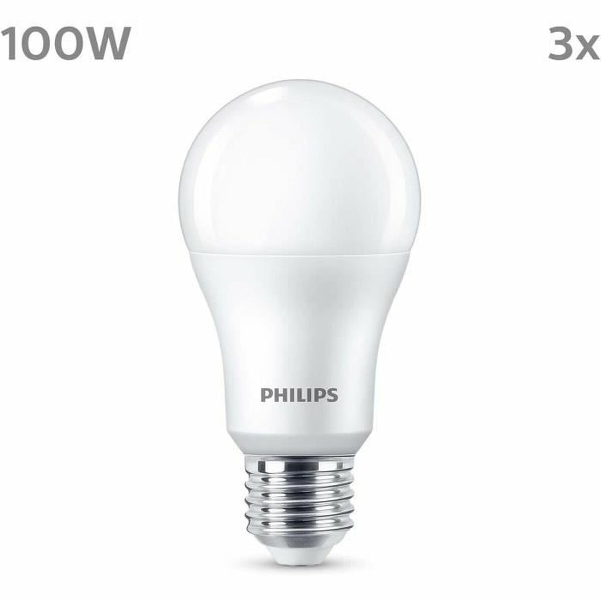 Lâmpada LED Philips A67 Branco E 100 W E27 3 Unidades (4000 K)