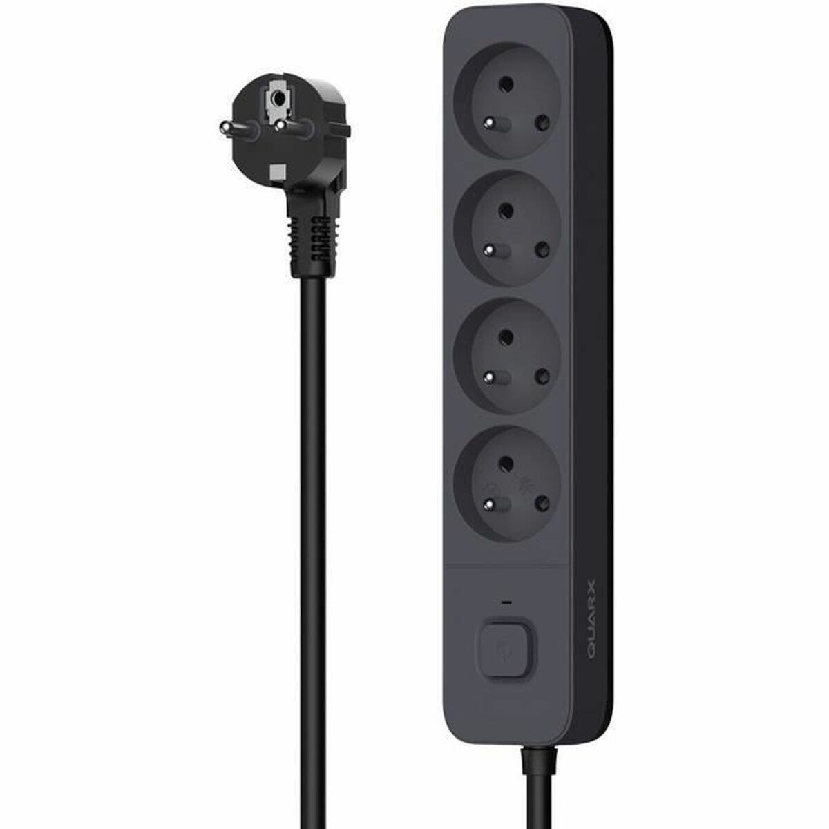 Extensão com 4 tomadas com interruptor QUARX (1,5 m)