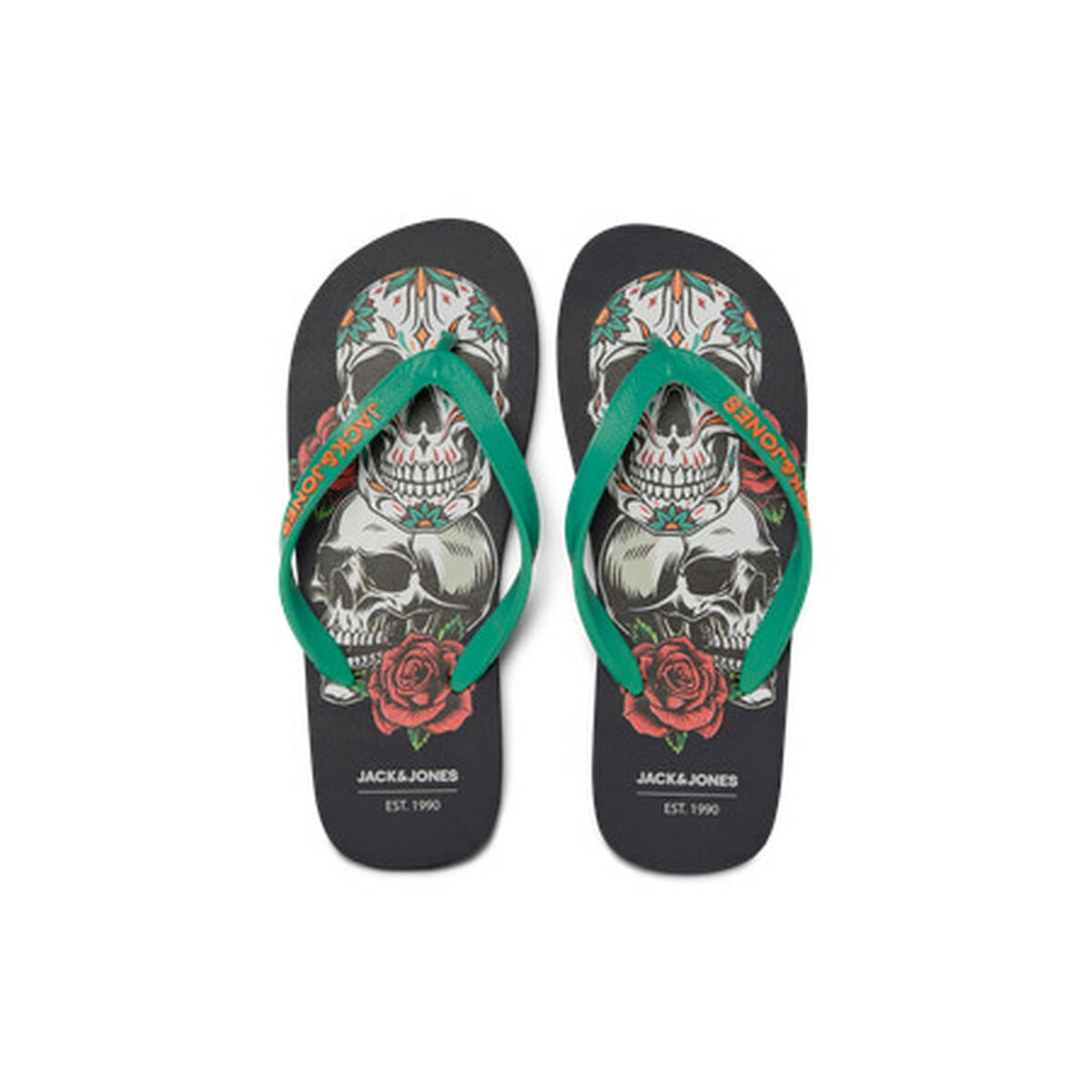 Chinelos para Homem Jack & Jones JFWSKULLS FLIP FLOP 12280854 Preto