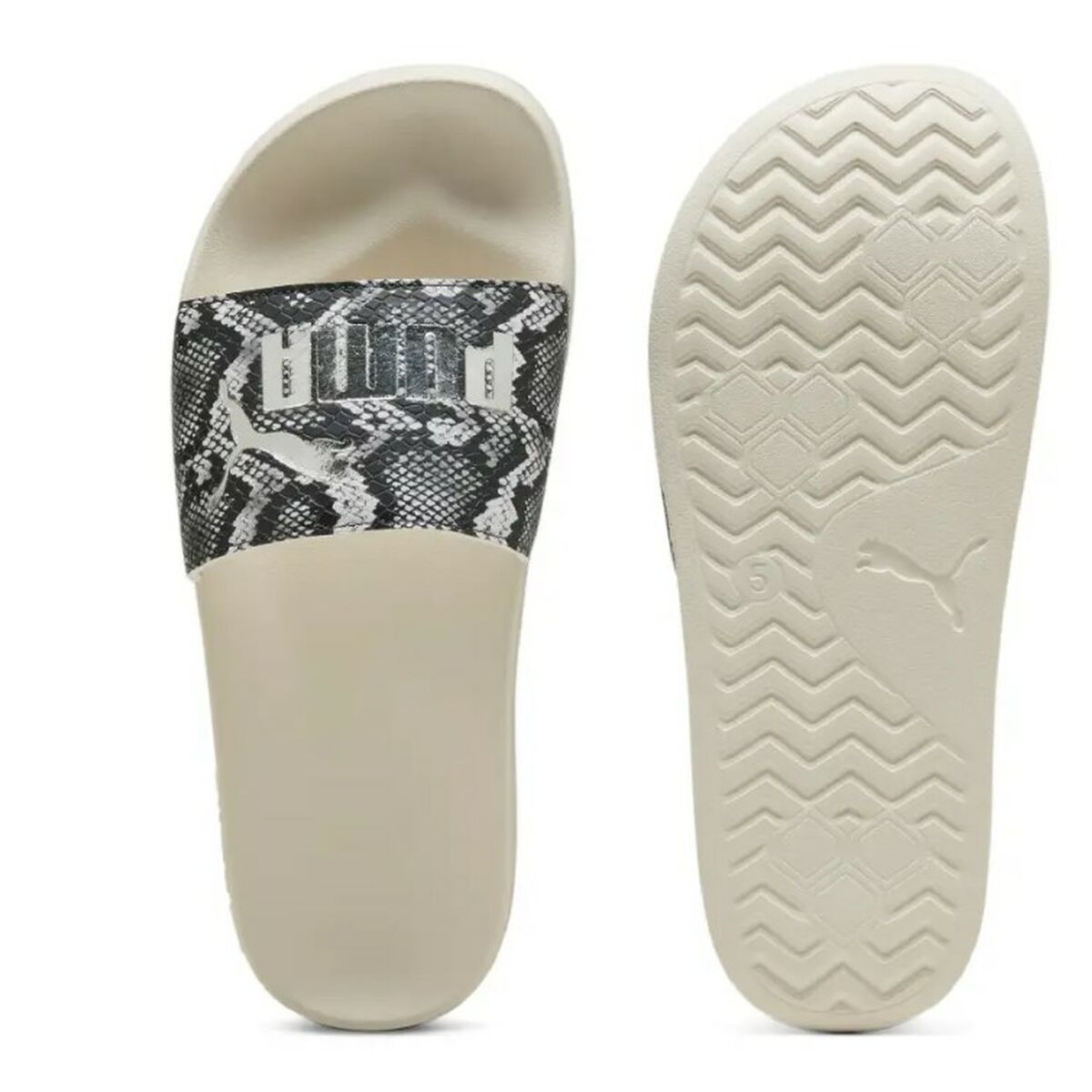Chinelos para Mulher Puma Leadcat 2.0 Snake Chic SS25 400680 02 Bege