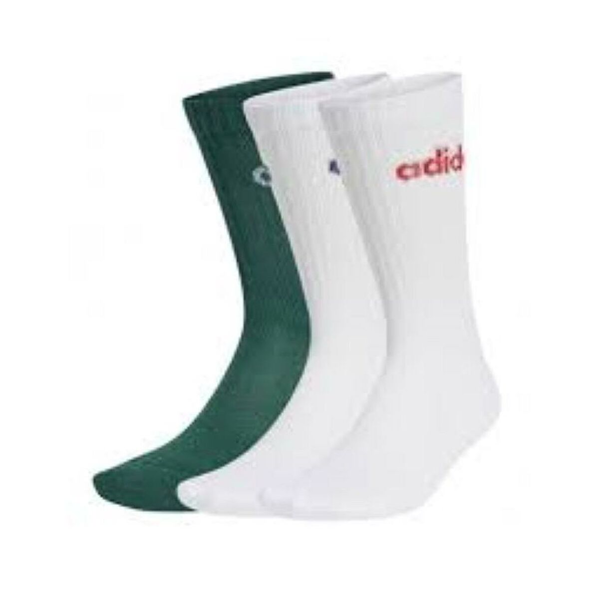 Meias de Desporto Adidas C LIN CREW 3P JG3697 Verde 3 pares