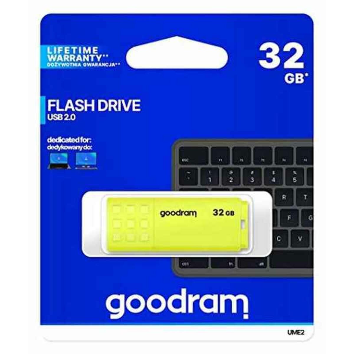 Memória USB GoodRam UME2 Amarelo 32 GB 5 MB/s-20 MB/s