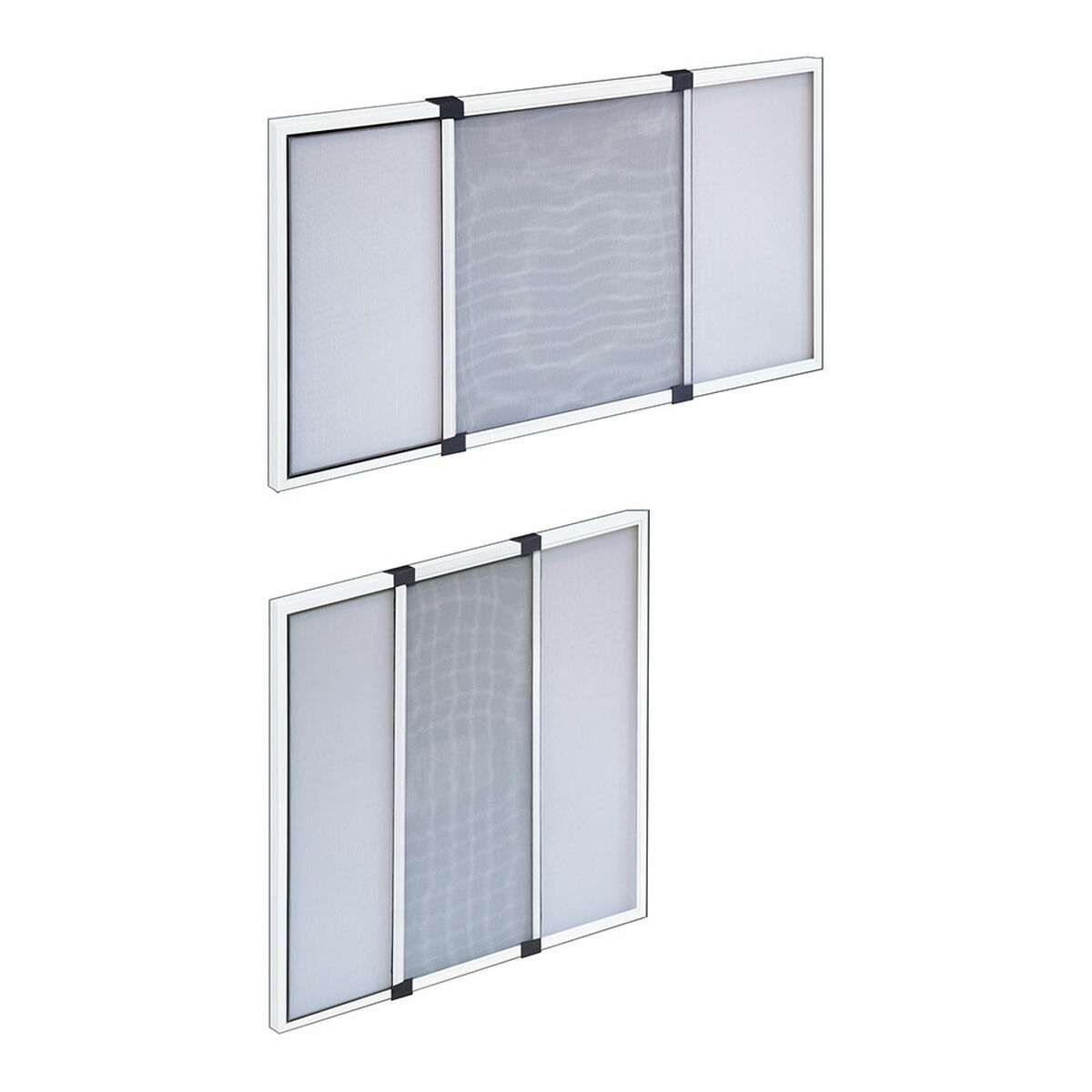 Mosquiteiro IRS Branco 50 x 40 cm Janelas Mosquiteiro Extensível (2 Unidades)