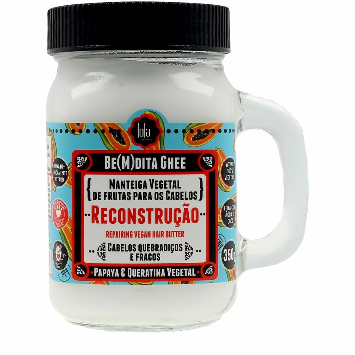 Máscara Capilar Reparadora Lola Cosmetics BE(M)DITA GHEE 350 g