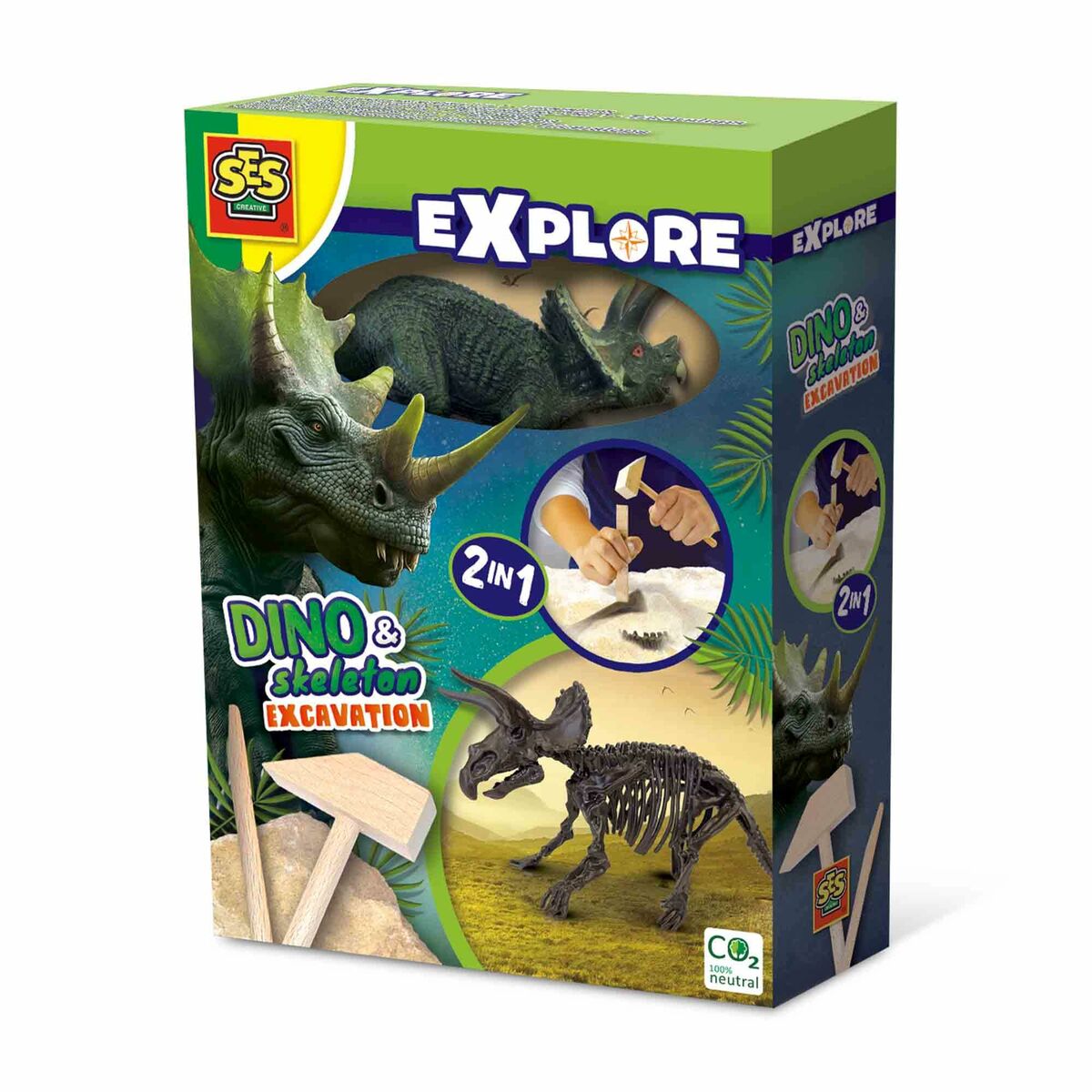 Jogo de Escavação SES Creative Triceratops