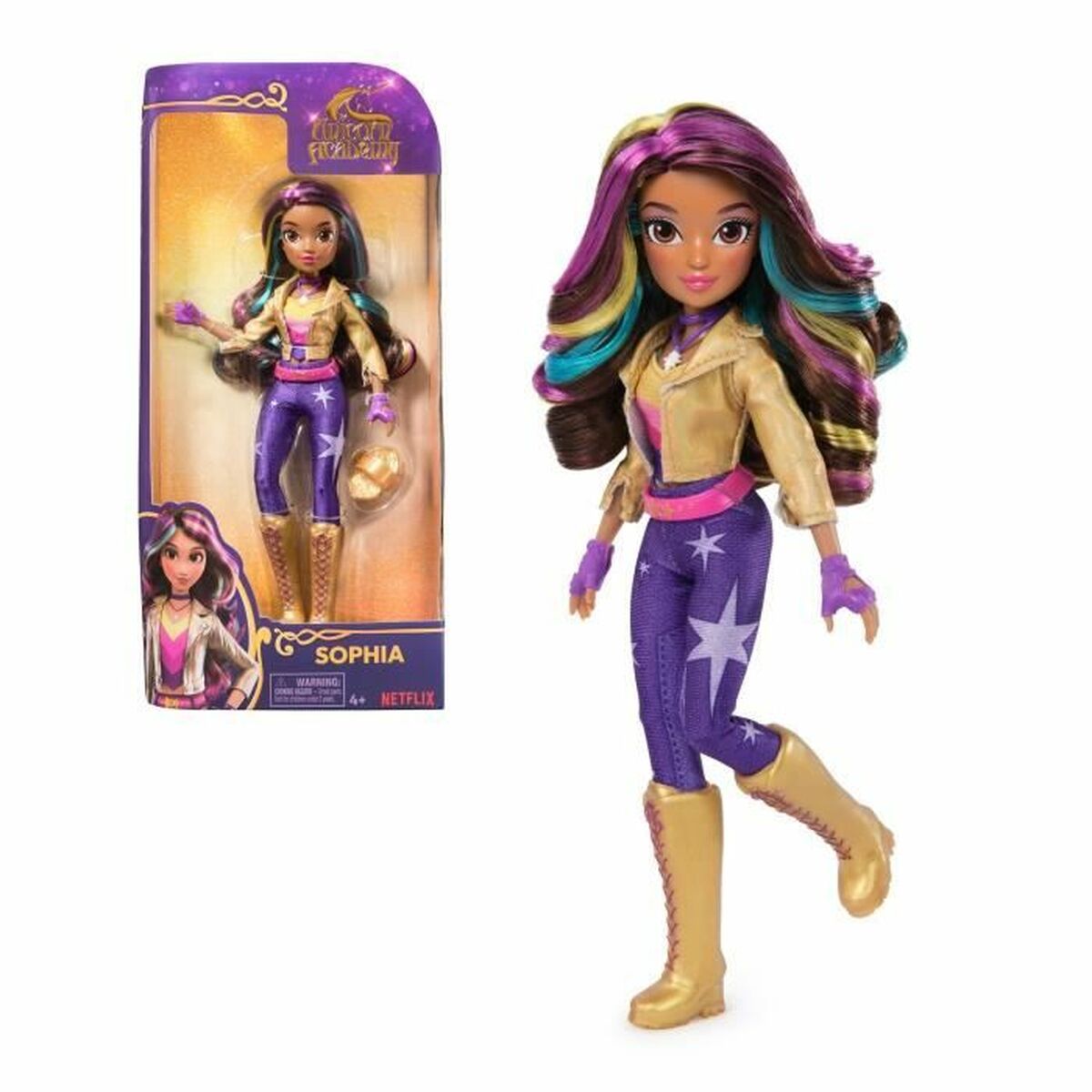 Boneca Spin Master Sophia Academia Unicornio 24 cm
