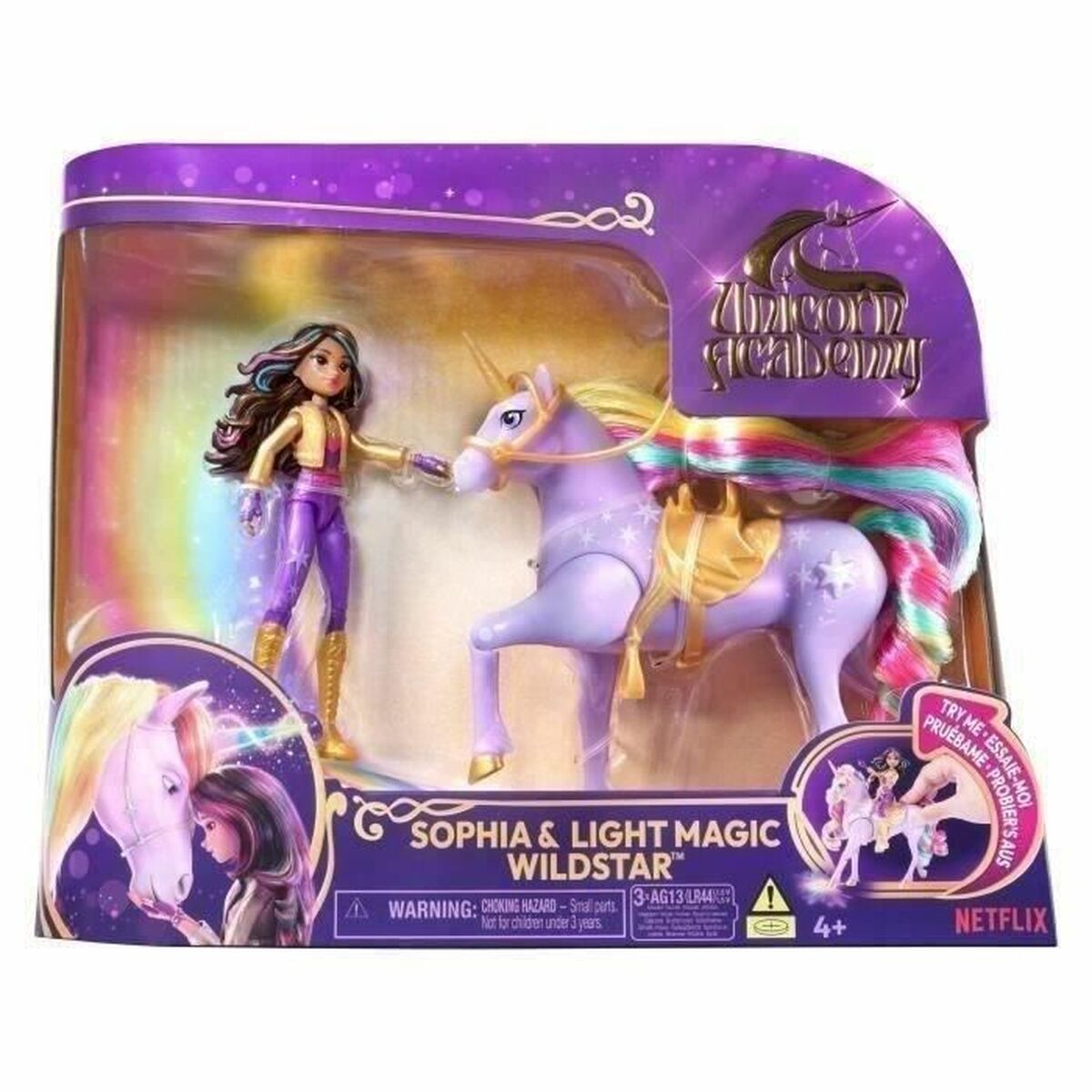 Boneca Spin Master SOPHIA Y WILDSTAR MAGIC LIGHT Academia Unicornio (4 Unidades)