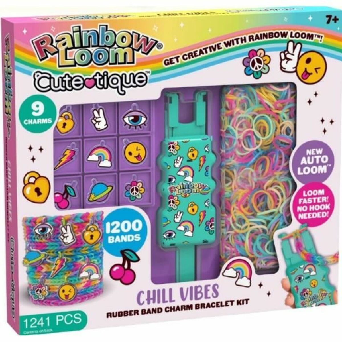 Missangas Bandai Rainbow Loom Cute Tique