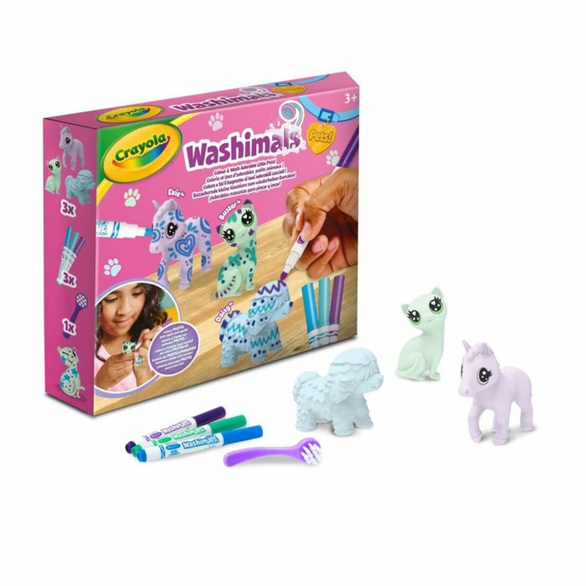 Conjunto de Desenho Crayola Washimals (3 Peças) (3 Unidades)