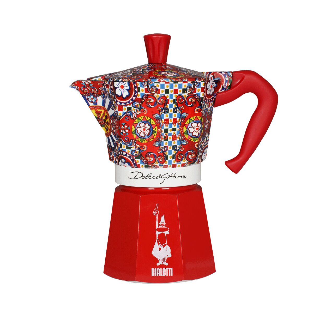 Cafeteira Italiana Bialetti MOKA EXPRESS D&G 6T Vermelho Prateado Alumínio 6 Copos