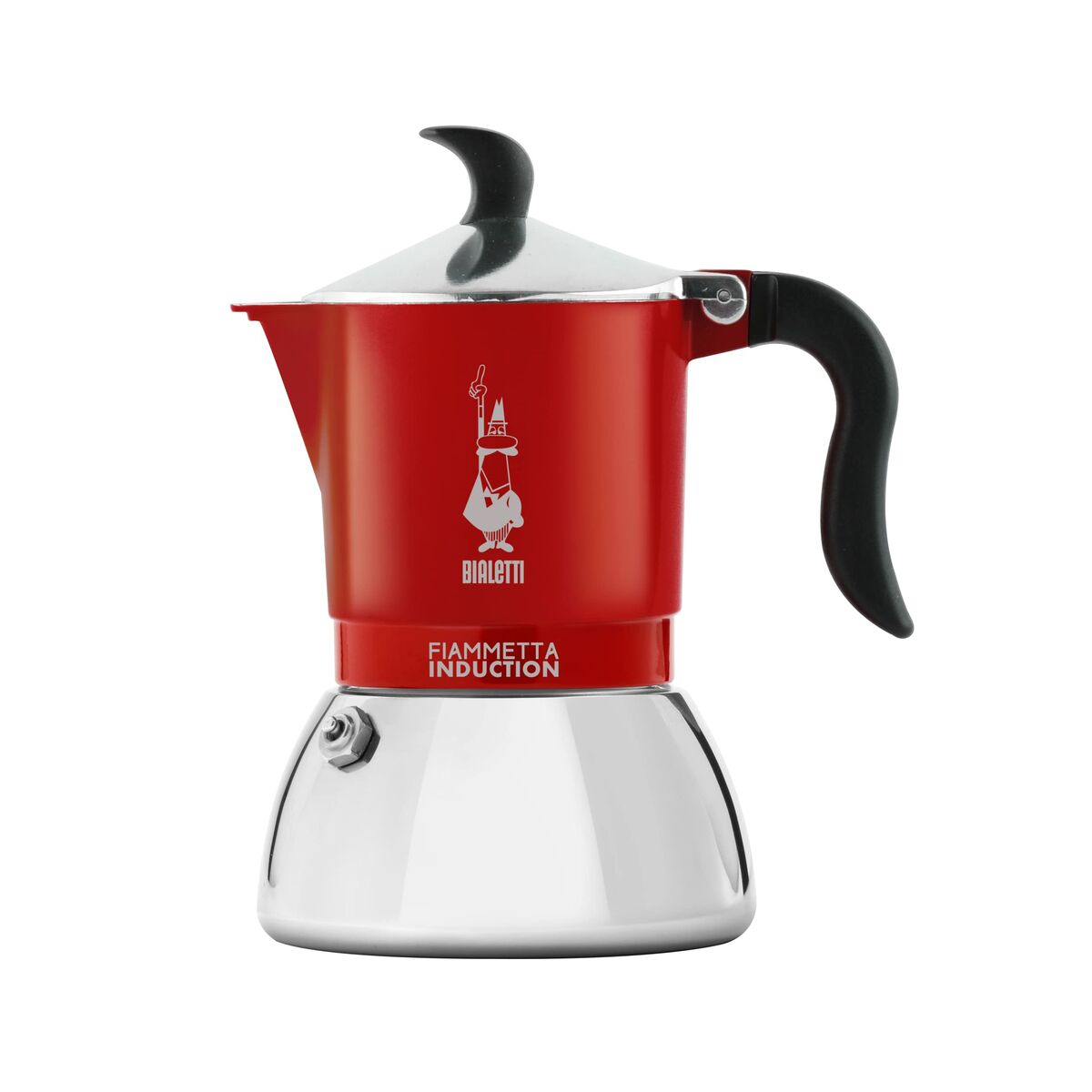 Cafeteira Italiana Bialetti FIAMMETTA INDUCTI Vermelho Alumínio 4 Kopjes