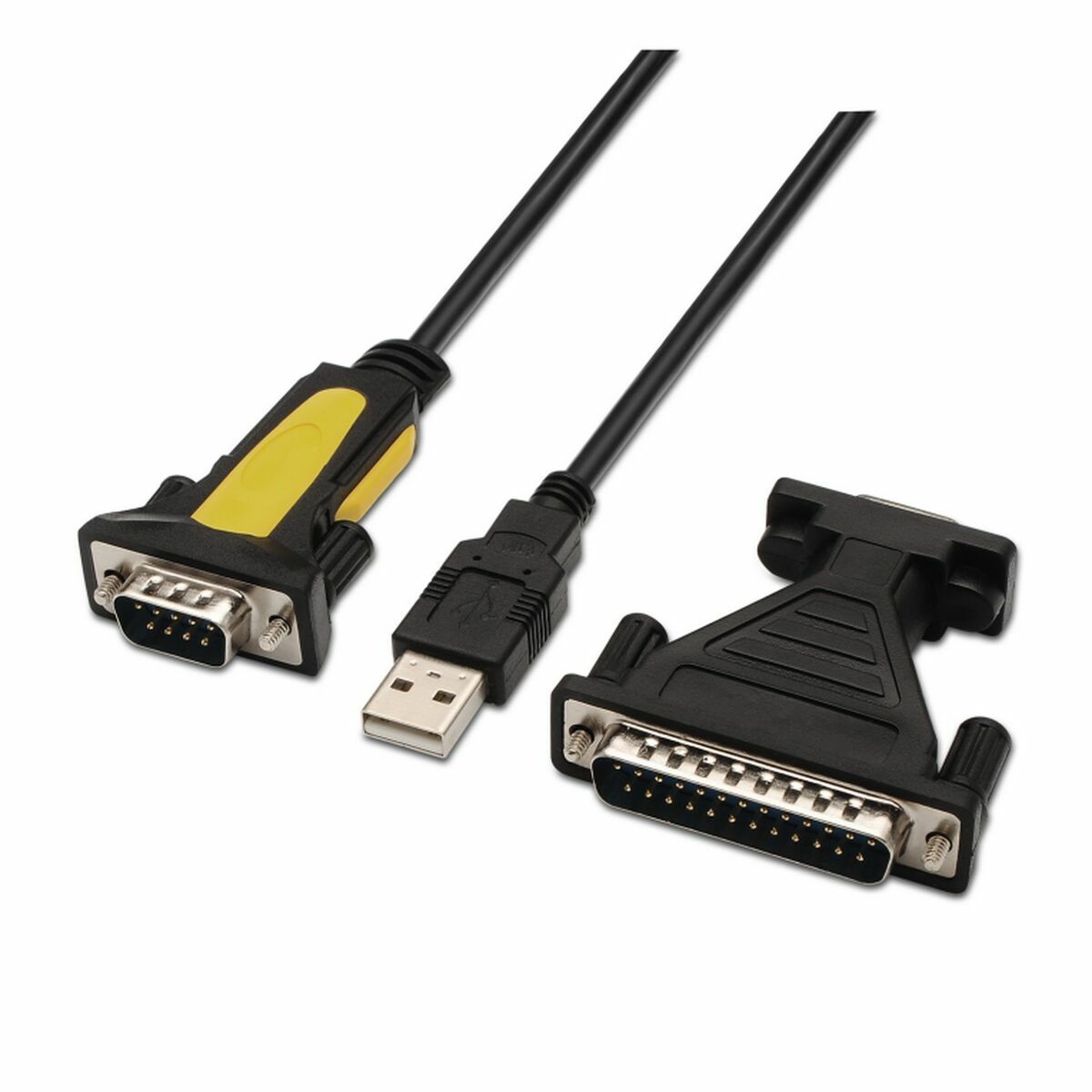 Cabo de dados/carregador com USB Aisens A104-0039 1,8 m Preto