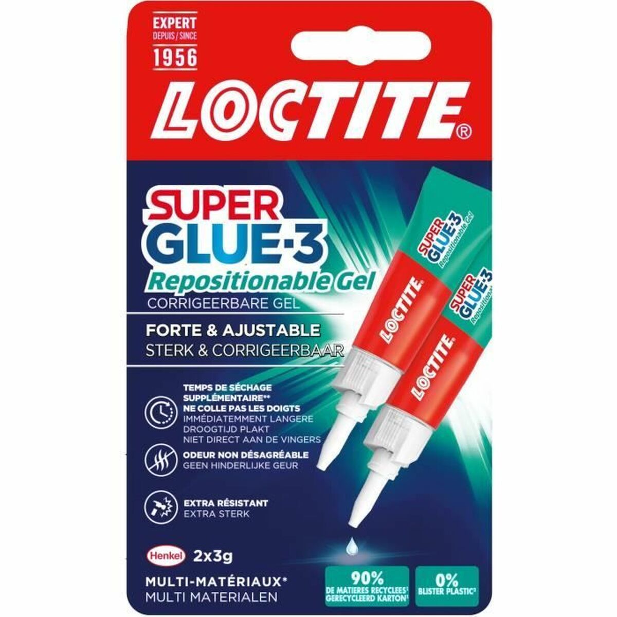 Cianoacrilato Loctite SUPERGLUE-3 3 g 2 Peças (12 Unidades)