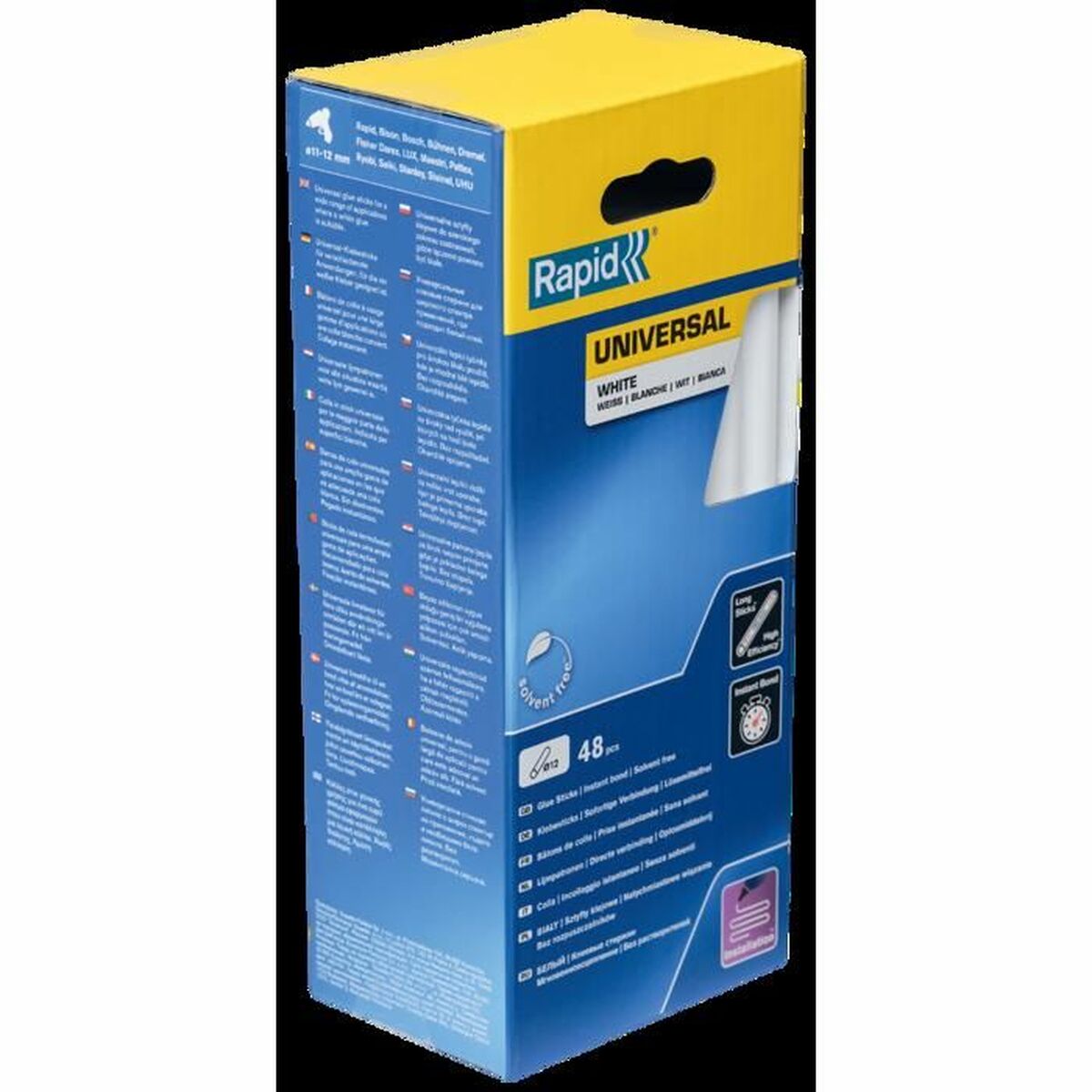 Barras de cola quente Rapid Rapid Branco Ø 12 mm 48 Peças