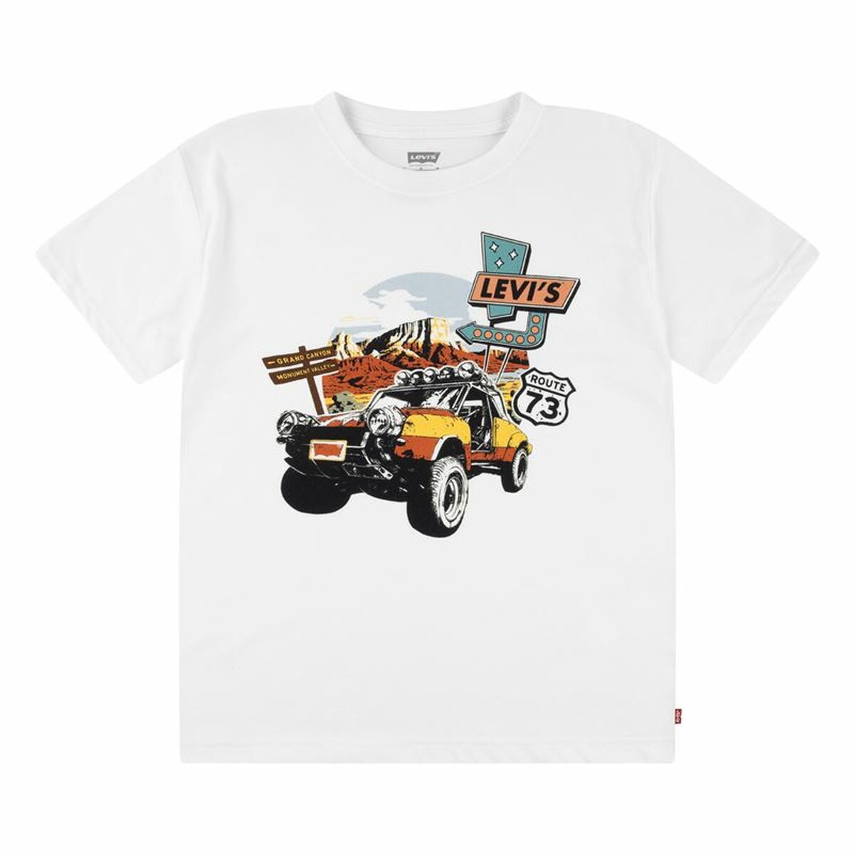 Camisola de Manga Curta Infantil Levi's Lvb Day Trip Branco