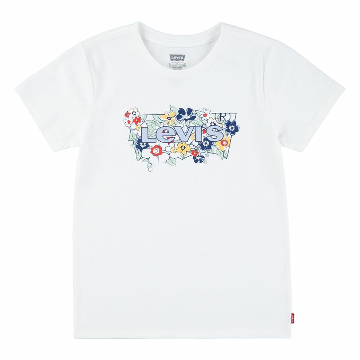 Camisola de Manga Curta Infantil Levi's Lvg Ss Batwing Fill Branco