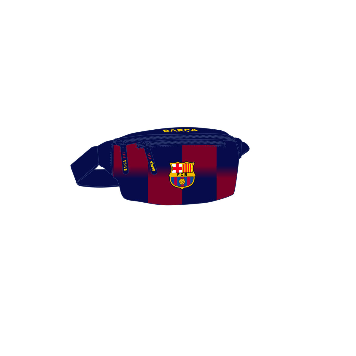Bolsa de Cintura F.C. Barcelona Azul Grená Desportivo 23 x 12 x 9 cm