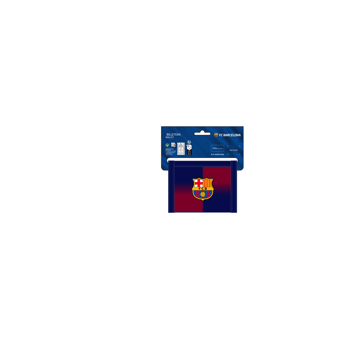 Carteira F.C. Barcelona Azul Grená 12,5 x 9,5 x 1 cm