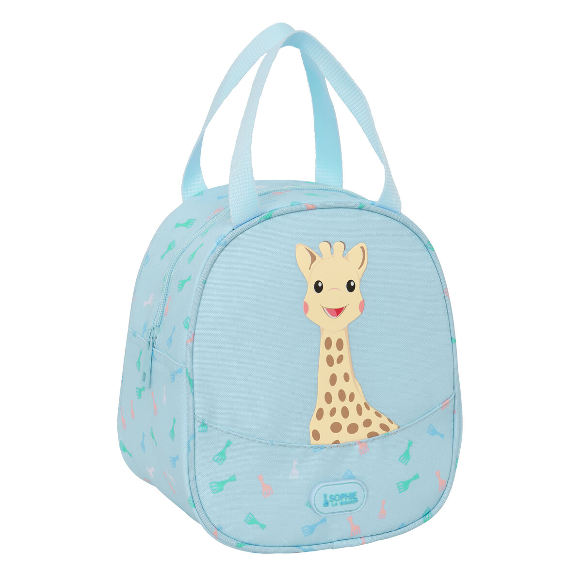 Porta-merendas Térmico Sophie la Girafe Azul 19 x 22 x 14 cm