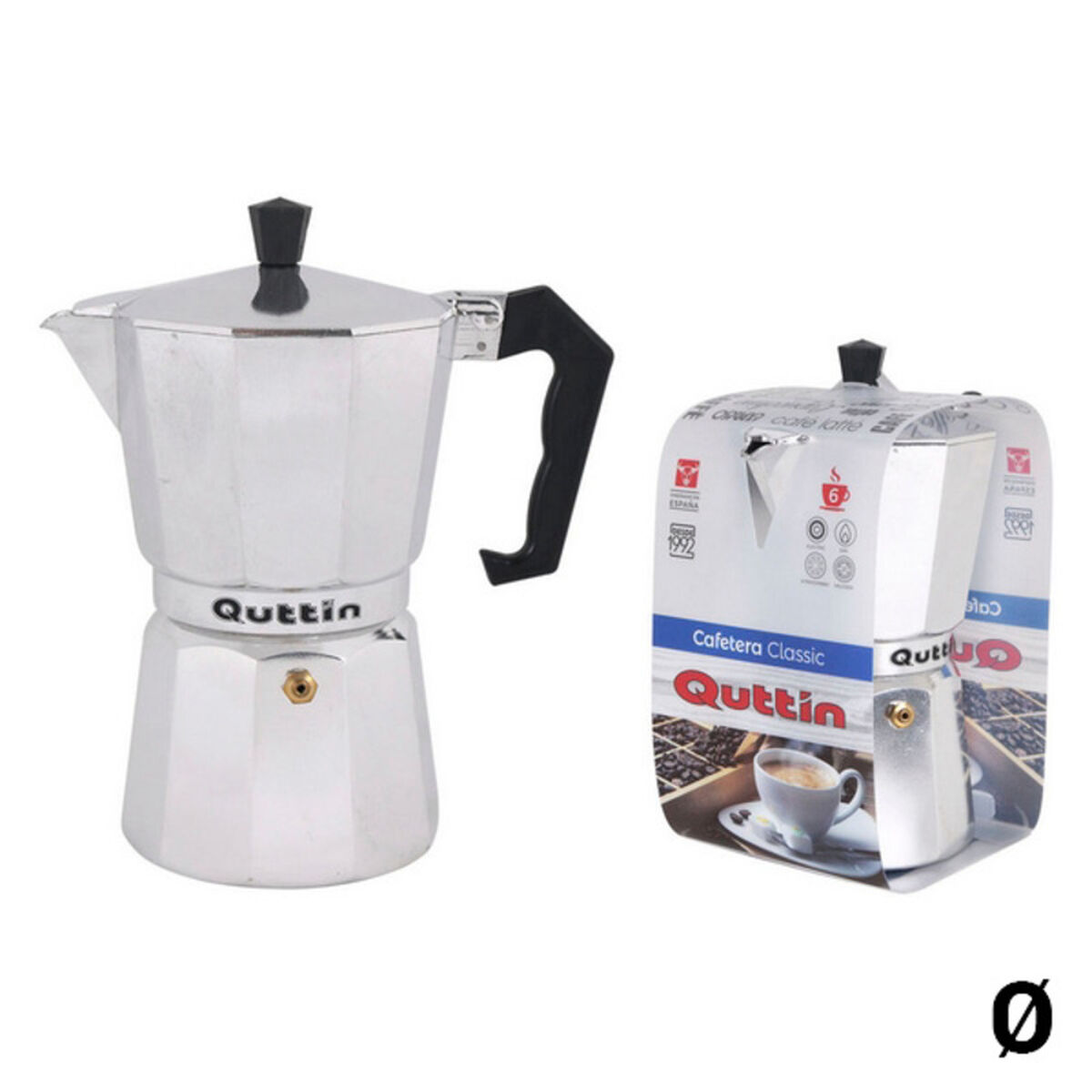 Cafeteira Italiana Quttin Aço inoxidável Alumínio